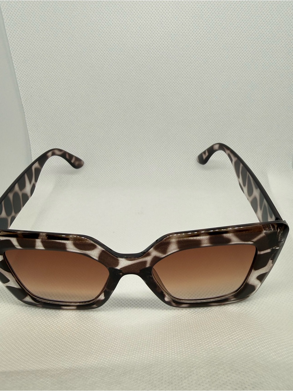 Y2K Brown Leopard Print Oversized Sunglasses